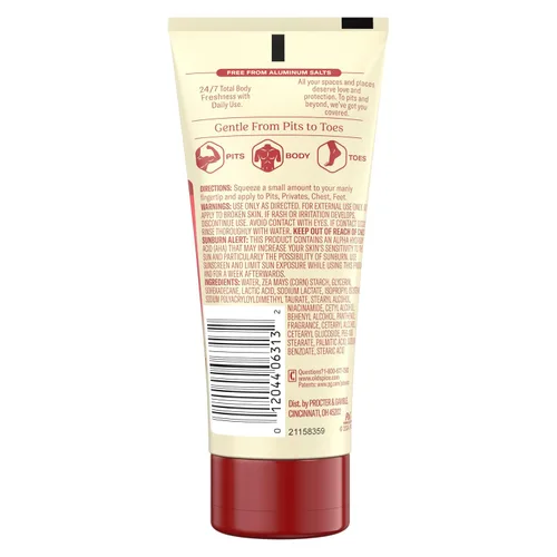 Vista 10 de Old Spice Crema desodorante para todo el cuerpo para hombres, sin aluminio, cereza negra + aroma a borbón, protección contra olores 24/7, frescura