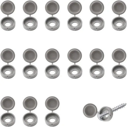 Vista 12 de INCREWAY 100 tapas de plástico para tornillos y arandelas plegables M3, cubiertas decorativas (negro)