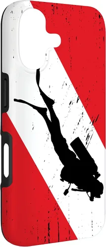 Vista 3 de Funda de buceo para iPhone 17, regalos de buceo, diseño vintage de buceo