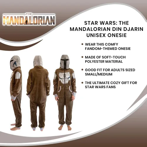 Vista 7 de Star Wars The Mandalorian Bounty Hunter Din Djarin - Mameluco unisex XXL Marrón