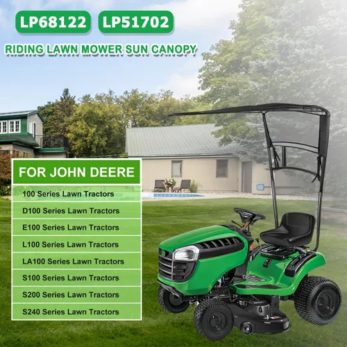 Vista 2 de LP68122 LP51702 - Toldo para cortacésped para tractores de césped John Deere serie 100/D100/E100/L100/LA100/S100/S200