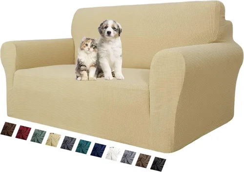 Vista 60 de MAXIJIN Funda elástica para silla con brazos, 1 pieza para sofá o silla de estar, funda antideslizante (31-46 pulgadas), protector de muebles que se