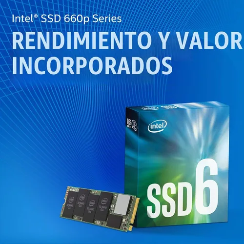 Vista 3 de Intel 660p Series M.2 2280 512GB PCIe 3.0 x4, NVMe 3D2 QLC Unidad interna de estado sólido (SSD) SSDPEKNW512G8X1