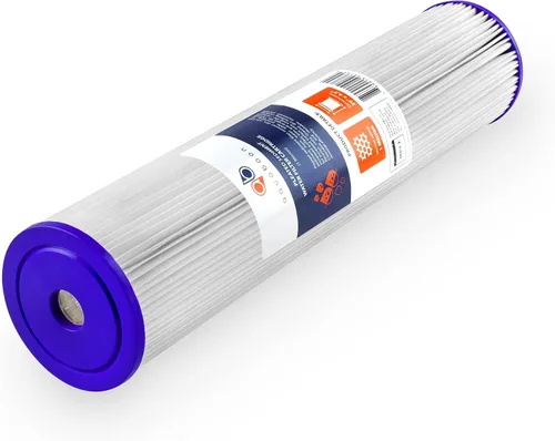 Vista 6 de Aquaboon Cartucho de filtro de agua de sedimento plisado para toda la casa, 1 micrón, repuesto de filtro de pozo de 20 x 4.5 pulgadas, compatible
