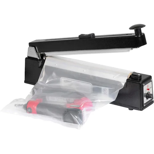 Vista 2 de Aviditi Máquina manual de bolsas de sellado térmico de 12 pulgadas con cortador para cerrar bolsas de polietileno y tubos de plástico (1 máquina)