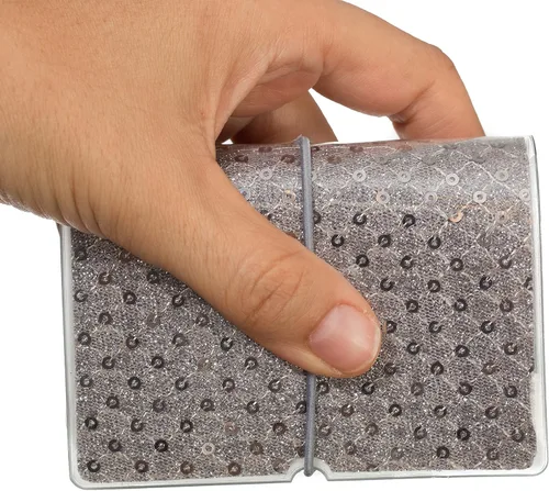 Vista 3 de Soporte para tarjetas de crédito para mujeres, soporte para cupones de tarjetas de fidelidad y organizador con 32 ranuras para tarjetas, lentejuelas