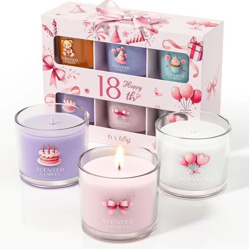 Vista 20 de CHILLFLAME Velas perfumadas de regalo para mujer, juego de regalo de velas para ella, 6 velas votivas perfumadas, regalos de cumpleaños