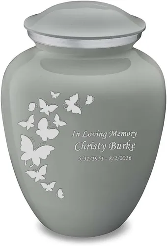 Vista 30 de Geturns Embrace Pequeñas Urnas Personalizadas de Mariposa para Cremación de Cenizas Humanas Urnas Funerarias Negras para Hombres y Mujeres 20 kg