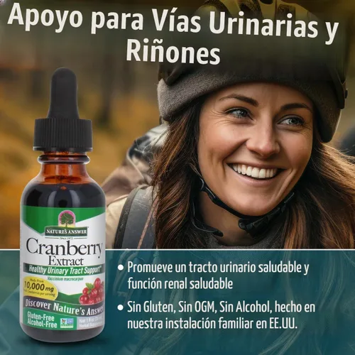 Vista 5 de Nature's Answer Arándano Apoya un tracto urinario saludable Sin alcohol