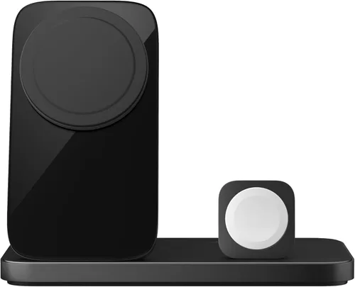 Vista 9 de NOMAD Stand One Max Silver, estación de carga de Apple, soporte de carga MagSafe Qi2 de 25 W para iPhone, Apple Watch y AirPods, estación de carga