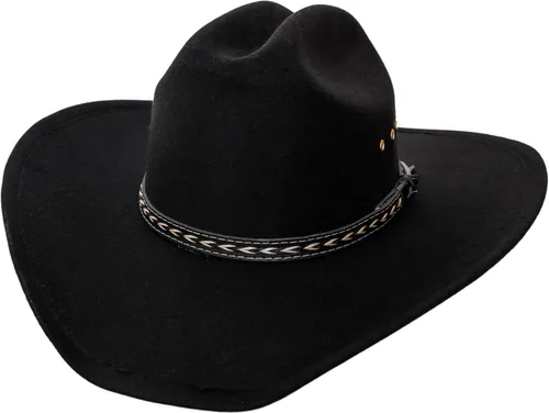 Vista 8 de Sombrero de vaquero y vaquera occidental Negro