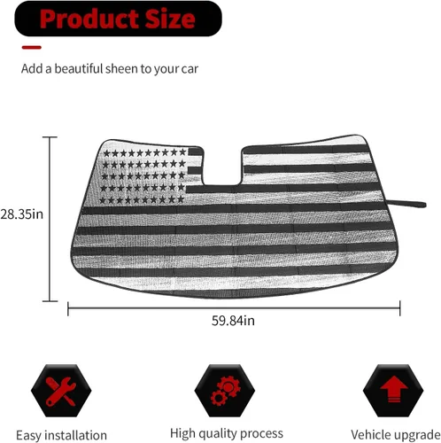 Vista 4 de RT-TCZ Parasol para parabrisas, protector térmico para ventana, parasol para GMC Sierra 2014, 2015, 2016, 2017, para Chevy Silverado 2014-2017