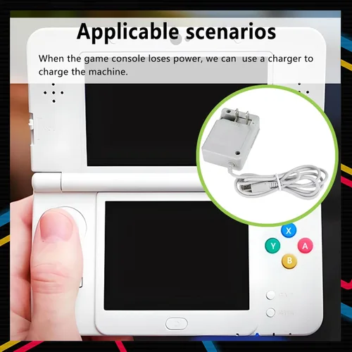 Vista 9 de 3DS Charger, DTOL 3DS Charger Compatible with Nintendo 3DS/ DSi/DSi XL/ 2DS/ 2DS XL/New 3DS 100-240V Wall Plug Adapter 2 Pack