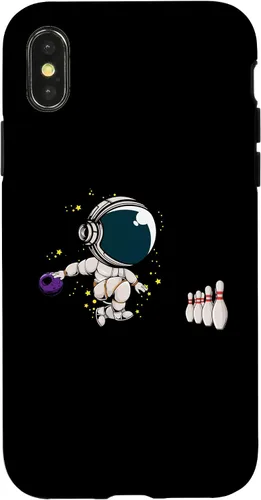 Vista 5 de Astronaut Bowling Player Bowling Ball Pins Bowling Team Case for iPhone 16
