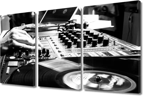 Vista 34 de Lienzo decorativo para pared, diseño de DJ Music Mixes the Track HD impreso en pinturas, 2 piezas, imágenes abstractas para sala de estar, obra