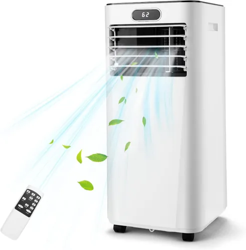Vista 13 de PETSITE Aire acondicionado portátil, unidad de enfriamiento de CA de 8000 BTU para habitación, unidad de CA 3 en 1 con enfriador de aire, ventilador