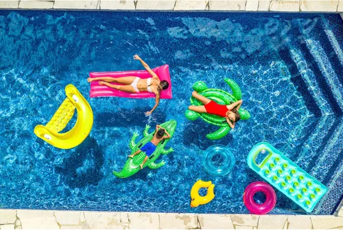 Vista 6 de Intex 58859EP Sit 'N Float Flotador inflable para piscina: Reposera con portavasos incorporados – Asas resistentes – Capacidad de peso de 220 lb