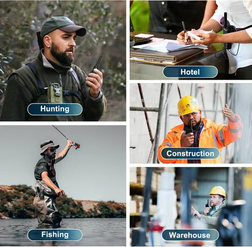 Vista 7 de KETELESE T1 FRS Walkie Talkie Set para adultos, radio bidireccional de largo alcance, con auricular de radio familiar Walkie-Talkie, NOAA, VOX