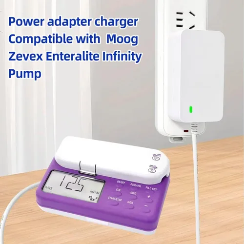 Vista 2 de Adaptador de fuente de alimentación de 5 V para bomba Moog Zevex Enteralite Infinity, compatible con bombas de alimentación Infinity Orange