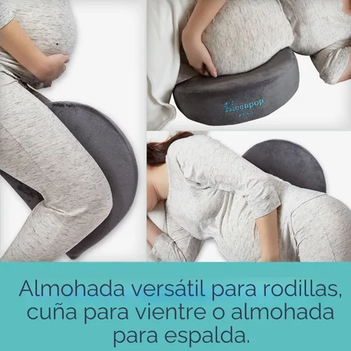 Vista 2 de hiccapop Almohada de cuña de embarazo para soporte del vientre Almohada de cuña de maternidad Almohada de cuña para el vientre Almohadas