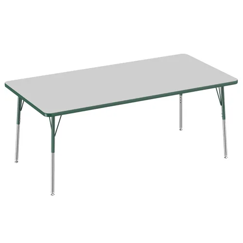 Vista 36 de FDP - Mesa rectangular para actividades escolares y de oficina (24 x 36 pulgadas), patas estándar con deslizadores giratorios, altura ajustable