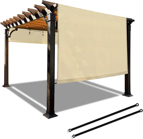 Vista 16 de Alion Home Toldo universal transpirable para pérgola – Toldo de repuesto para pérgola – Cubierta de sombra ajustable para exteriores con varillas