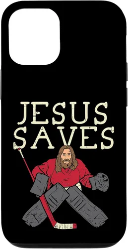 Vista 28 de Jesus Save Ice Hockey Goalie Religious Christian Goaltender Case for iPhone 17