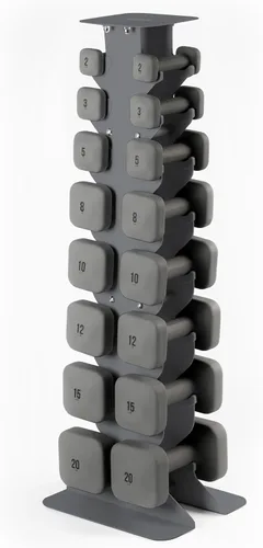 Vista 23 de WeGym SafeGrip Square Dumbbells with Anti Slip Handles, Aesthetic Free Weights for Home Workouts, Stable Design Prevents Rolling during Floor