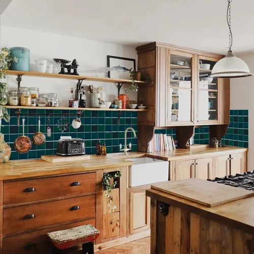 Vista 12 de Alwayspon Adhesivo de vinilo brillante de ladrillo de Provenza, autoadhesivo para azulejos de pared de transferencia de salpicaduras para cocina