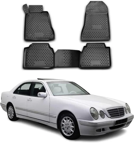 Vista 15 de OMAC Alfombrillas de Carga para Mercedes Clase E W210 Sedán 1996-2002 Goma TPE Negra