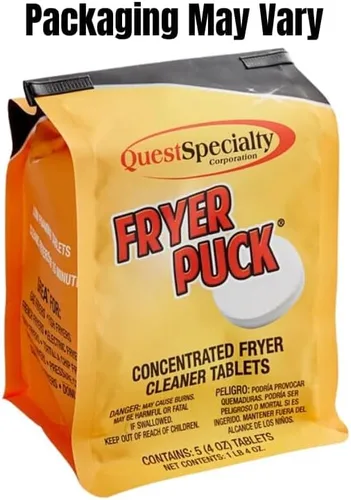 Vista 8 de Fryer Puck 401304001 Tabletas limpiadoras de freidora de 4 onzas (5 pestañas/caja)