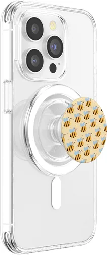 Vista 3 de Peine de miel con diseño de abeja, para mujeres y niñas, Bumble Bee PopSockets MagSafe PopGrip para iPhone