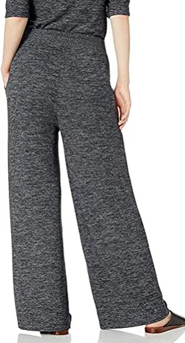 Vista 3 de O-will Mujeres O-cuello Puff manga suelta parte superior pierna ancha Casual Active Yoga Palazzo pantalones pantalones chándal conjunto 2pcs