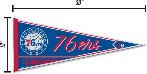 Vista 5 de Rico Industries NBA Basketball 12" x 30" Felt Wall Décor Pennant - Great for Home/Bed Room/Man Cave Décor