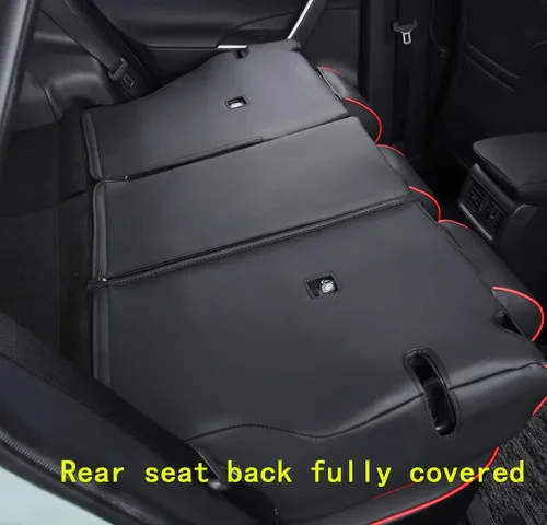 Vista 61 de Fundas de asiento RAV4 de ajuste personalizado, piel sintética impermeable para Toyota RAV4 2013-2018 (beige)