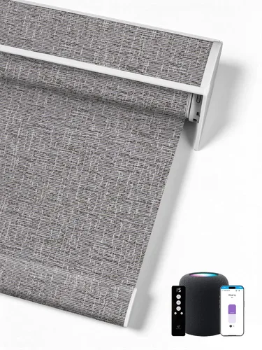 Vista 21 de SmartWings Persianas Enrollables Inteligentes Motorizadas con Filtro de Luz, Persianas Eléctricas con Control Remoto para Ventanas Compatibles