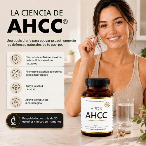 Vista 4 de HPD Rx Premium AHCC y hongo Shiitake 1100 mg Suministro para 30 días, 1 paquete