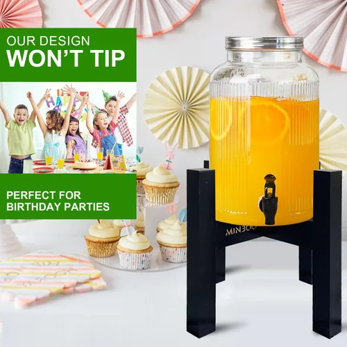 Vista 6 de Soporte ajustable para dispensador de bebidas, soporte para dispensador de 6 a 11 pulgadas, se adapta a tarros de agua de vidrio de 1 a 3 galones
