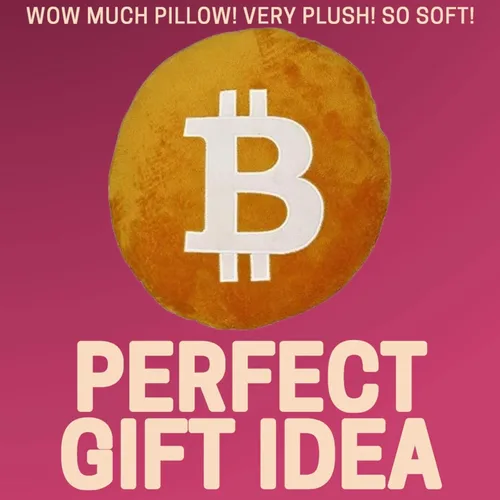 Vista 4 de Almohada Bitcoin – Cojín de peluche redondo bordado BTC Crypto – Decoración de Bitcoin suave para comerciantes y fanáticos de las criptomonedas