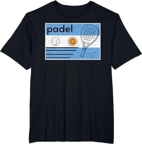 Vista 3 de Argentina Padel Player Argentinian Flag Sports South America T-Shirt