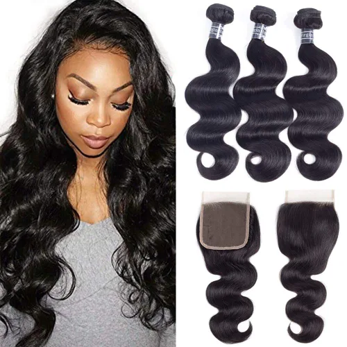 Vista 12 de Amella 3 paquetes de 3 mechones de cabello virgen brasileño ondulado (8, 10, 12 pulgadas), negro natural) 8A, 100% sin procesar, cabello humano