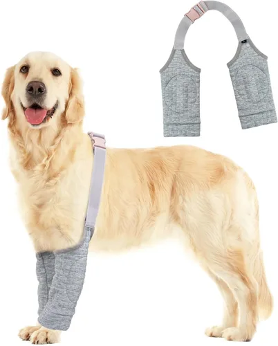 Vista 9 de Protector de codo de perro para callos, coderas de perro ajustable para evitar lamer las articulaciones, transpirable para perros pequeños, medianos