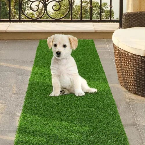 Vista 8 de Bsmathom Alfombra de césped artificial, interior/exterior, césped artificial para patio, balcón y jardín, 2 x 6 pies