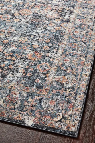 Vista 9 de Loloi Alfombra decorativa azul Cassandra de 2'-6" x 4'-0