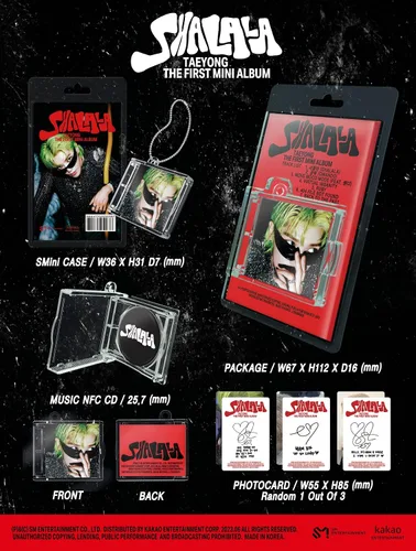 Vista 2 de NCT Taeyong SHALALA 1st Mini Album SMini Version Case+1p NFC Card+1p PhotoCard+Tracking Sealed