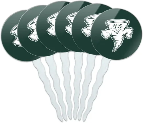 Vista 65 de Abilene Christian - Juego de 6 palillos para cupcakes con logotipo secundario