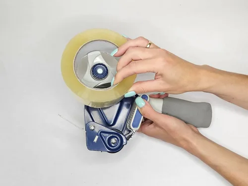 Vista 3 de SJPRINTER SJPINTER - Recambio de cinta de embalaje resistente: transparente, 2.4 mil, 1.88 pulgadas x 110 yardas o 328.1 ft, cajas de envío