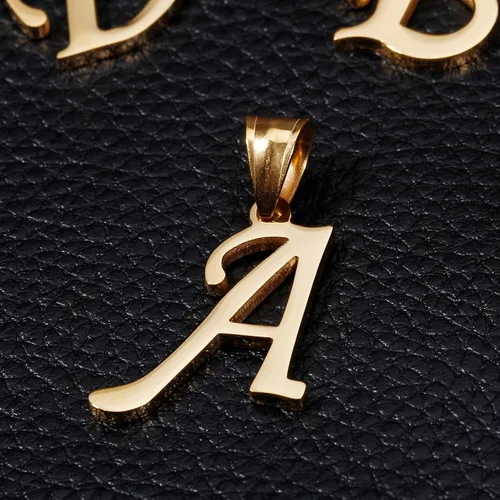 Vista 5 de Kalapure Colgante con inicial de oro de 14 quilates, collar con letra Alpahbet personalizado de la A a la Z, colgante con inicial, collares