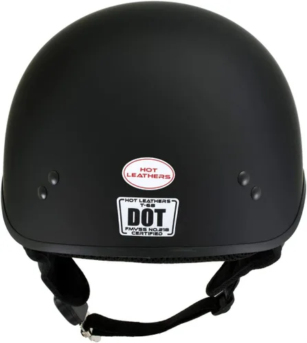 Vista 2 de Hot Leathers Avanzado Moto DOT Skull Cap Classic Half Cascos Biker HLD HLT