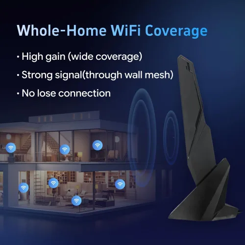 Vista 6 de Antena SMA WiFi 6e 2T2R 2.4G/5G de doble banda para GIGABYTE AORUS Z390 Z270 Z370 Z490 Z590 Z690 X470 X570 X570S X570I H470I H610 B466 45B 0 B550